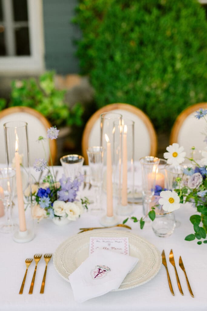 wedding table intimate wedding in provence