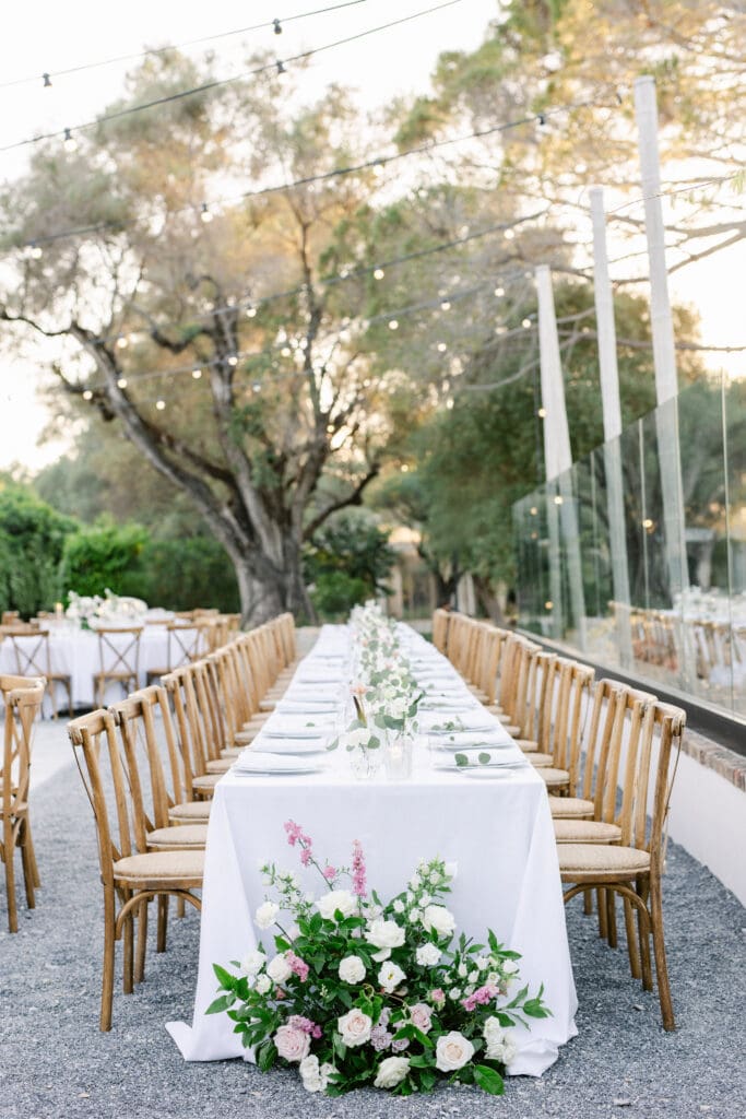 south of france wedding reception setup