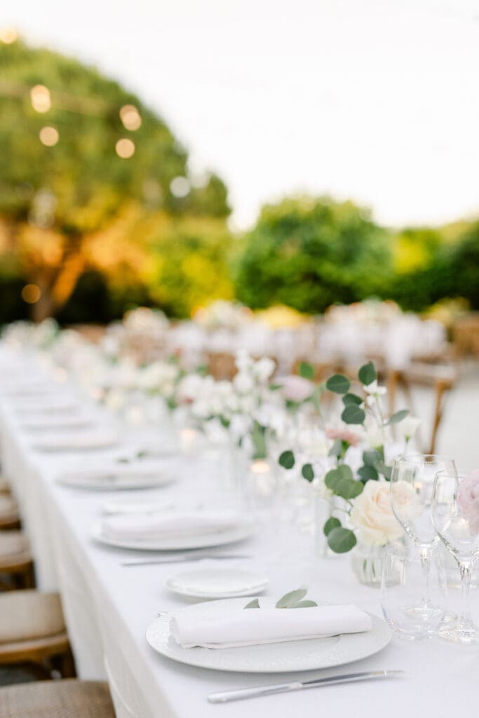 wedding dinner table decor provence