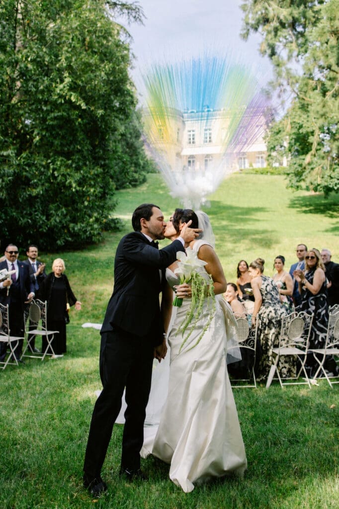 Fireworks wedding ceremony Château du Prieuré d'Evecquemont Île-de-France