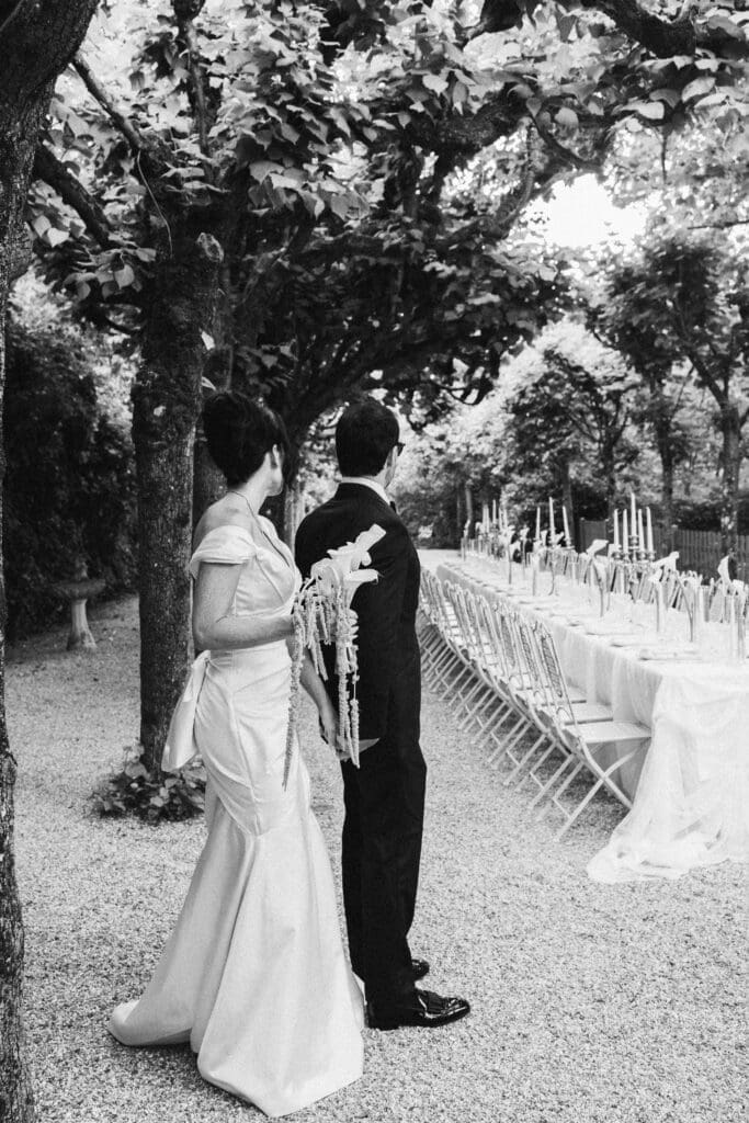 wedding dinner at chateau du prieuré near Paris